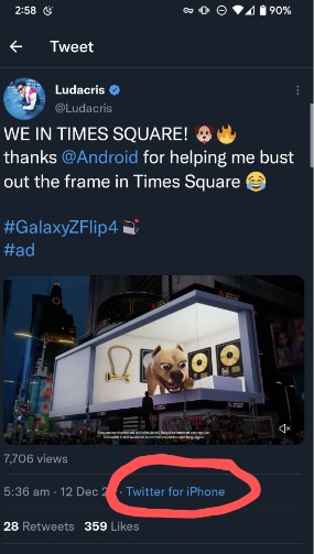 Знаменитость использовала iPhone для рекламы Samsung Galaxy Z Flip 4